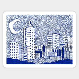 A Starry Night In Atlanta Sticker